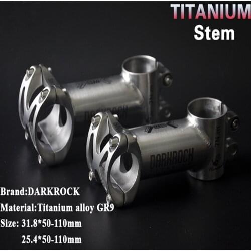 DARKROCK Titanium Stem MTB Bike Stem Road Bicycle handlebar Stem 25.4mm/31.8mm x Length 50/60/70/80/90/100/110/120mm