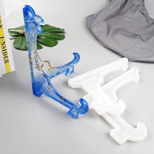 1 Pair Desktop Storage Stand Crystal Epoxy Resin Mold Jewelry Display Shelf Rack Casting Silicone Mould DIY Crafts Tool