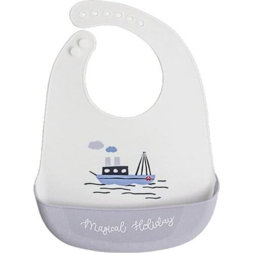 1pcs Baby Stuff Waterproof Silicone Bib Feeding Baby Newborn Cartoon Aprons Adjustable Baby Bibs Cloths Bandana Bibs
