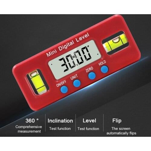 100mm Strong Magnetic Level Ruler Electronic Digital Spirit Level Instrument Inclinometer Mini Measuring Tool Angle Ruler