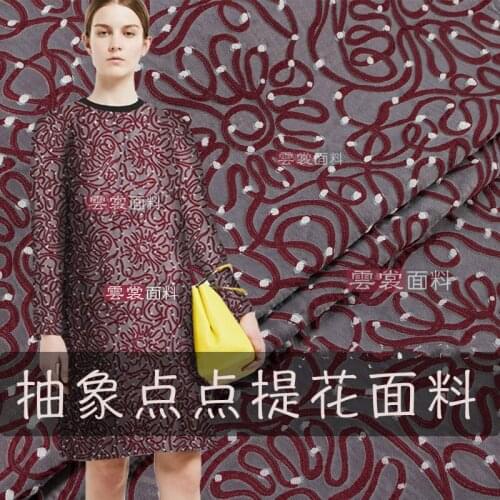 142cm classic yarn-dyed jacquard fabric fashion coat dress jacquard fabric jacquard dress fabric wholesale cloth