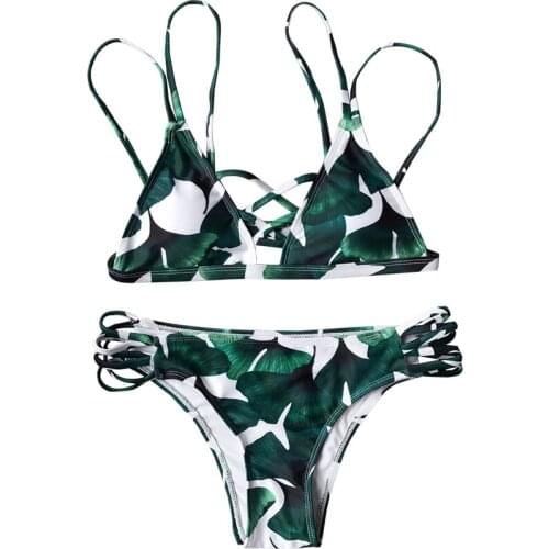 2021 Sexy Bikini Swimwear Women Set Swimsuit Female Waist Halter Bandage Off Shoulder Biquini Thong bikini Backless Bathing suit