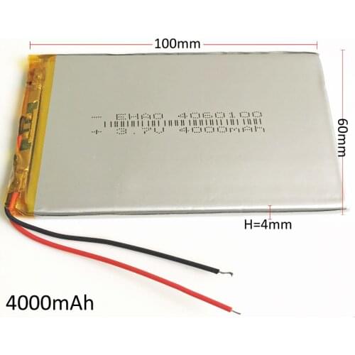3.7V 4000mAh 4060100 Li-Po Polymer Lithium Rechargeable Battery cell For Tablet PC Power bank GPS PSP PAD DVD Laptop E-Books PDA