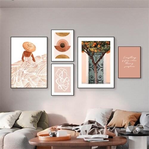 Abstract Beauty Women Wall Art Canvas Painting Geometry Line Drawing Art Print Quotes Poster Landscape Pictures Boho Home Decor