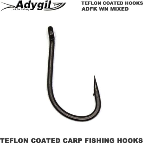 Adygil Matt Black Fishing Coated Carp Fishing Hooks Kits ADFK WN MIXED #2 #4 #6 #8 #10 100pcs/lot