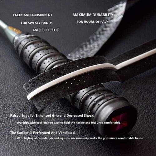 2PCS Anti-slip Sweatband For Badminton Tennis Bicycle Tennis grips Grip Tape Breathable Sport Grip Racket Over Over Badmint X8S6
