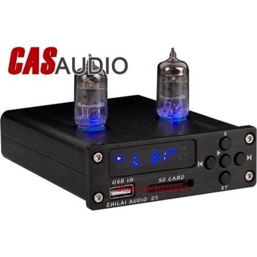 D5 APE FLAC WMA WAV Lossless Audio Player Hi-Fi SD Card Music Player 6J1 Vacuum Tube Valve Buffer Amplifier Output,AC 110-240V