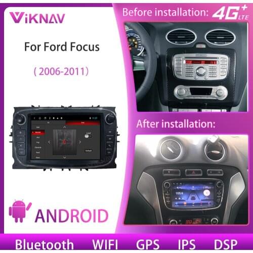 Android System Car Radio For Ford Focus 2006-2011 Stereo Receiver Multimedia Player With Carplay Audio GPS Navigation 2 din