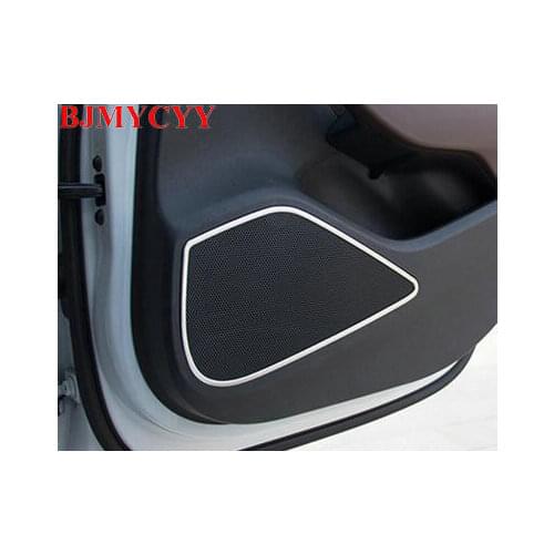 BJMYCYY 4PCS/SET Automobile door sound stainless steel decoration frame for Audi A3