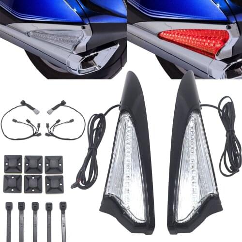 For Honda Goldwing GL1800 GL 1800 F6B 2018 2019 2020 2021 Motorbike Saddlebag Accent Swoop LED Light Turn Signal Case NEW