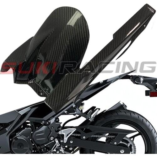 Ninja400 Carbon Fiber Motorcycle Rear Fender Mudguard Chain Guard For Kawasaki Ninja 400 2018 2019 Motorcycle Accessories