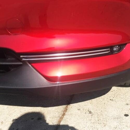 For Mazda CX-5 CX5 Accessories 2020-2017 Car Front Fog Light Trim Strips Decoration Cover Exterior ABS Chromium Styling