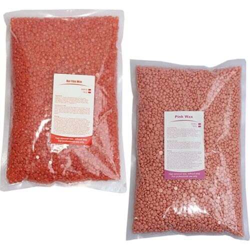 2 Sachets 500g Hard Wax Beans Pellet Waxing Body Hair Removal Wax Beans