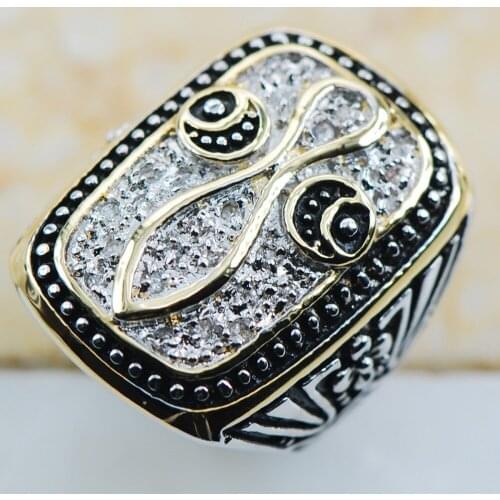 White Crystal Zircon 925 Sterling Silver Top Quality Fancy Jewelry wedding Ring Size 7 8 9 10 11 F1155