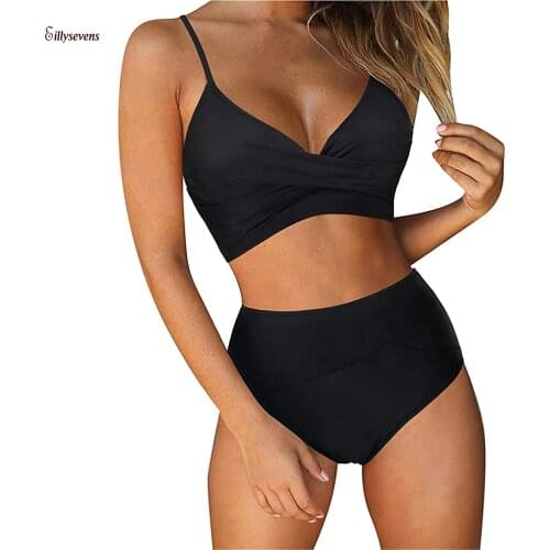 2 Piece Bikini Sets Womens Swimsuit Striped Printing Padded Push Up Swimsuits Beachweart Maillot De Bain Femme