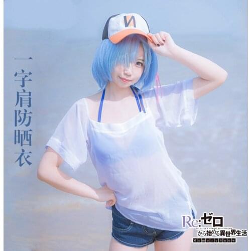 Anime Re:Life in a Different World from Zero Rem Cosplay Costume Swimsuit Bikini Cosplay Costume Halloween Costumes for Women