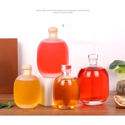 Creative Wine Storage Bottles Lead Free Glass Transparent Frost Self Making Fruit Wine Storage Containers