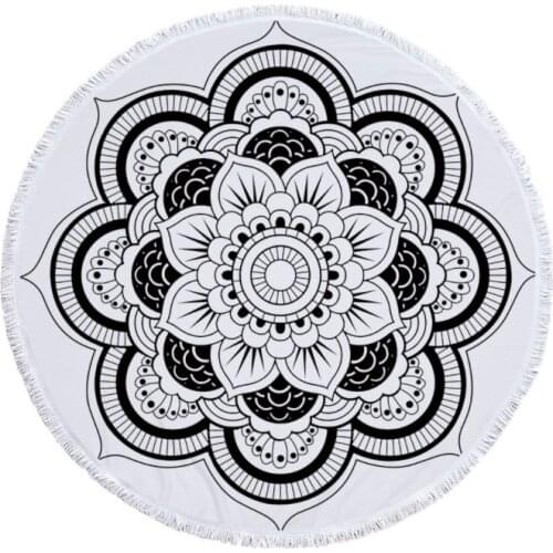 Round Beach Towel With Tassel Dream Catcher Microfiber 150cm For Swimming Bath Picnic Wall Tapestry Blanket Dropshipping