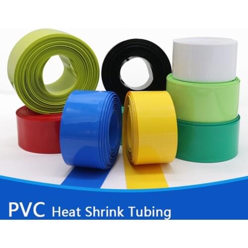 Multicolor 43mm Flat Width 26650 Battery Sets PVC Heat Shrink Tubing Φ27mm Battery Sleeve Heat Shrinkable Film