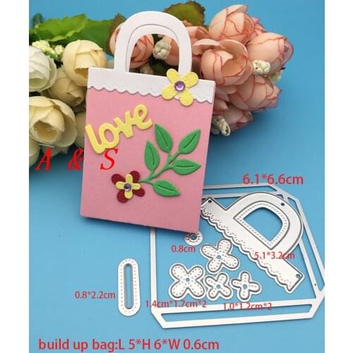 N546 METAL CUTTING DIES cute shopping gift bag die hook Scrapbooking paper craft emboss knife blade punch die cut stencils