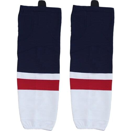 COLDINDOOR 100% Polyester USA Ice Hockey Socks Cheap Shin Guards For Team
