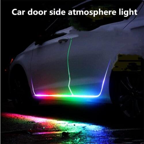 New RGB Car Flexible LED Strip Decorative Atmosphere Lamp Car Side door atmosphere light Auto Neon Light Kit with reomte control