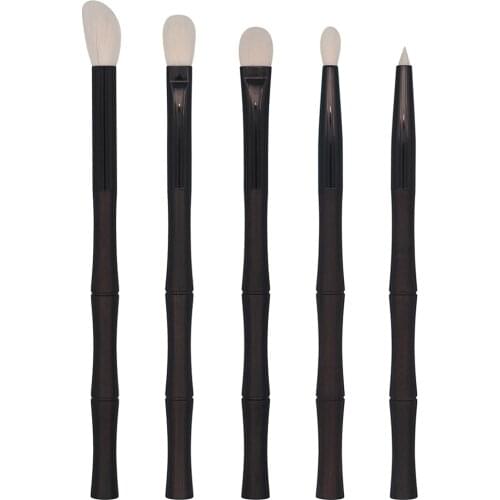 P98 Professional Handmade Makeup Brush Set 5pcs Soft Saikoho Goat Hair Eye Shadow Blending Brush Ebony Make Up Brushes Kit
