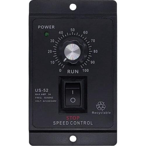 400W US-52 AC 220V 50/60Hz AC speed controller AC regulator motor control forword backword with filter capacitor
