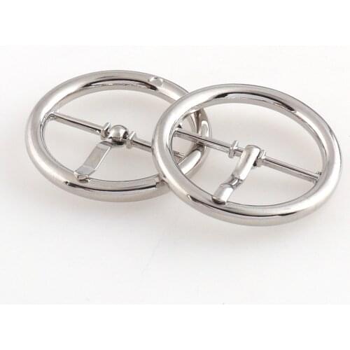 30mm sliver Metal Release Round Buckle quick adjustable belt strap lock buckle for webbing collar backpack hardware luggage