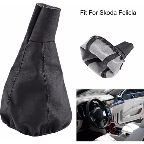 Car Gear Shift Stick Gaiter Boot PU Leather Dust Cover Replacement For Skoda Felicia Car-Styling Gear Shift Cover