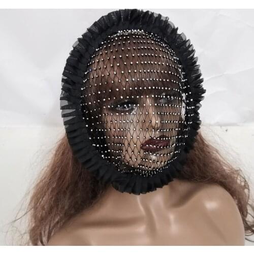 Rhinestone Stage Show Mask/Carnival Costume Mask/Stage Show Prop