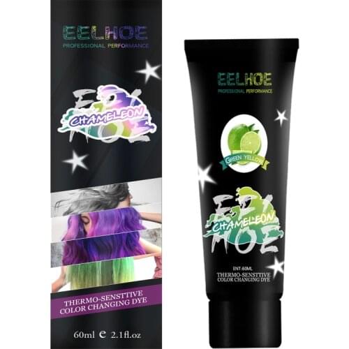 Thermochromic Hair Dye Color Changing Natural Thermal Semi-permanent Changing Hair Color Wax Hair Dye Bright Hair Crayons