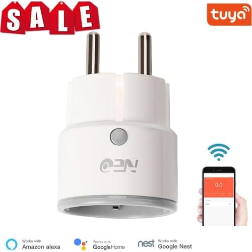 Smart WiFi Plug Adaptor 10A Remote Control Power Monitor Socket Outlet Timing Function Work With Alexa Home Tuya