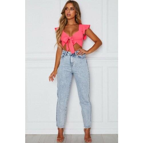 UK Women Short Sleeve Crop Top Front Knot Tie Ladies Casual Plain Shirt