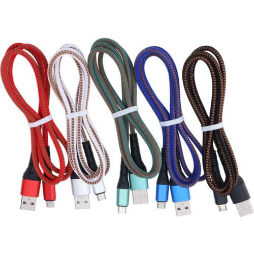 1M Nylon USB Charging Cable for iPhone X 11 Pro 6 7 8 Type C Micro Usb Charge Cord For Samsung Xiaomi Android Phone Charger Wire