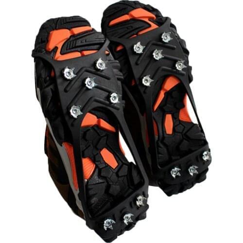 1 Pair 8 Studs Anti-Skid Ice Gripper Spike Shoe Ice Cleats Walk Traction Cleats Crampons For Winter Climbing Cleats Over