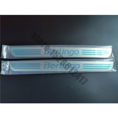 Suitable for Citroen Berlingo B9 MK2 II 2008 - 2019 2 Pieces Front Door SUS Scuff Plate Door Sill Cover Trim Car Accessories