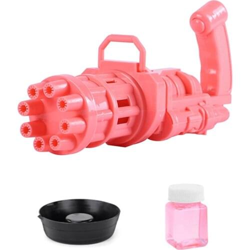2-in-1 New Kids Gatling Bubble Gun Toys Summer Automatic Soap Electric Bubble Machine For Children Toddlers Indoor Outdoor Party