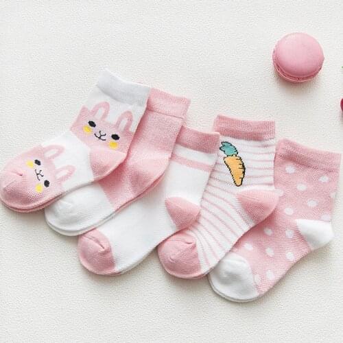 5Pairs/lot Cotton Striped Baby Socks Newborn Baby Boys Girls Sock Children Clothing Accessories Colorful Wholesale 0-9years