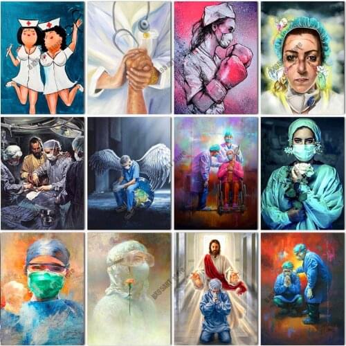 5D Diy Diamond Painting Angel Nurse Doctors Daimond Embroidery Full Square/Round Drill Cross Stitch Kits Mosaic Home Decoration
