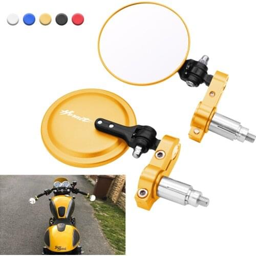 Motorcycle 7/8" Handle Bar End Side Mirrors Foldable 3" Round For Honda Hornet CB 599 CB 600 CB599 CB600F 1998-2021 2019 2020