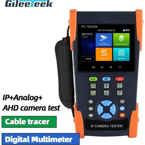 CCTV Tester IPC3500 Plus H.265 4K IP 8MP AHD Analog Camera tester monitor with Cable tracer , Digital multimeter
