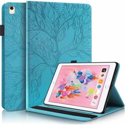 3D Tree Embossed Tablet Case For iPad Pro 9.7 A1673 A1674 A1675 Wallet Stand Cover