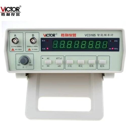 VC3165 Radio Frequency Counter RF Meter 0.01Hz-2.4GHz Tester Cymometer