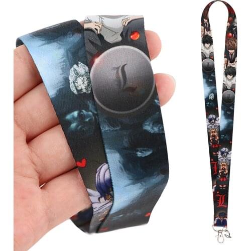 DZ2217 Japanese Anime Death Note Key lanyard Car Keychain Office ID Card Pass Mobile Phone Key Ring Badge Holder Jewelry