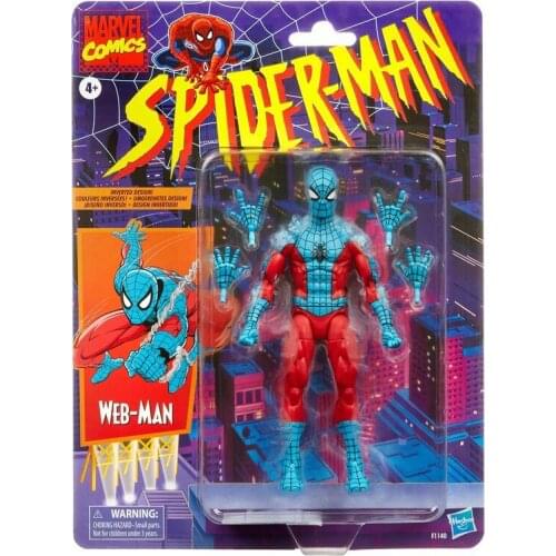 Hasbro Marvel Legends Series Spider-Man Anime Figures 6-Inch Spider-Man Retro Hanging Card Collection Action Figure Model Toys