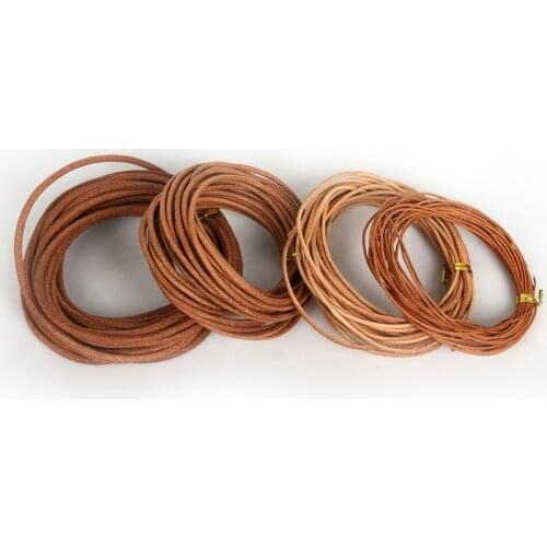 1mm 1.5mm 2mm 3mm Round Genuine Real Leather Jewelry Rope String Nature Cord For Bracelet Necklace DIY Jewelry Findings Making