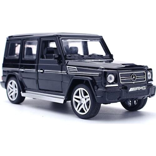 1:32 Diecast M B AM G 65 Off Road Black Red White High Simulator Alloy Metal Model Car Light Music Pull Back Door Open