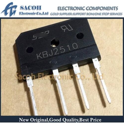 10Pcs KBJ2510 or KBJ2508 or KBJ2506 25A 1000V/800V/600V Power Bridge Rectifier