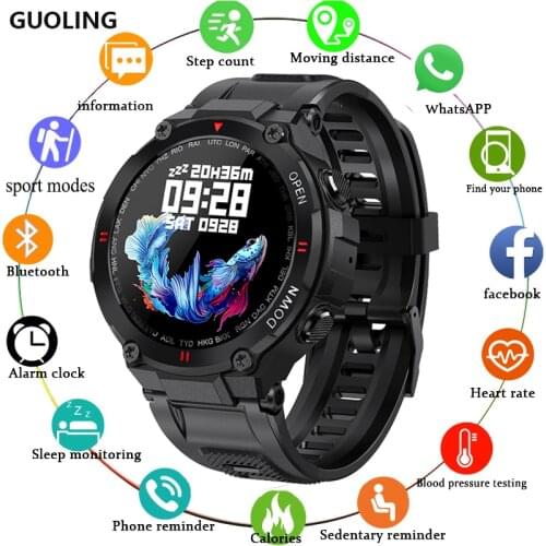 New Sport Smart Watch Men Bluetooth Call Music Playback Heart Rate Monitor Waterproof Multifunctional Pedometer Men Smartwatch